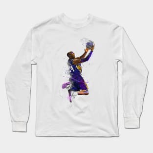 NBA Basketball Painting Canvas print, Drawing Basketball Players Long Sleeve T-Shirt